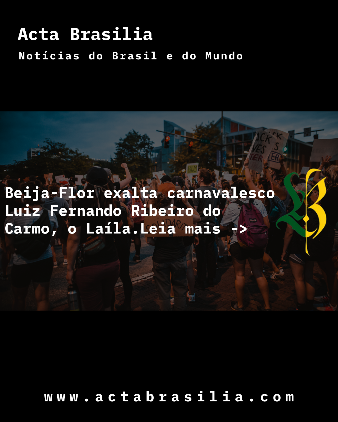 Beija-Flor exalta carnavalesco Luiz Fernando Ribeiro do Carmo, o Laíla
