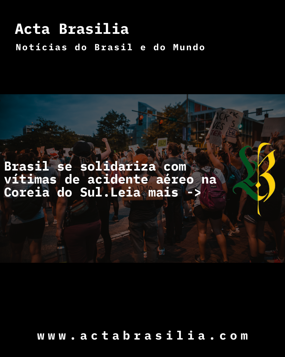Brasil se solidariza com vítimas de acidente aéreo na Coreia do Sul