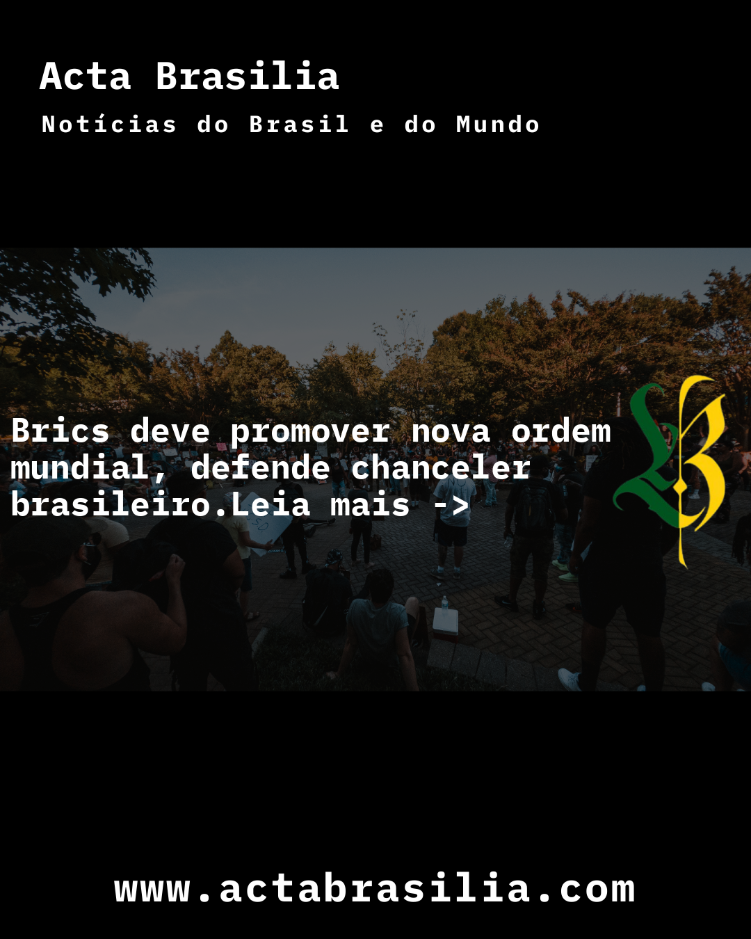 Brics deve promover nova ordem mundial, defende chanceler brasileiro