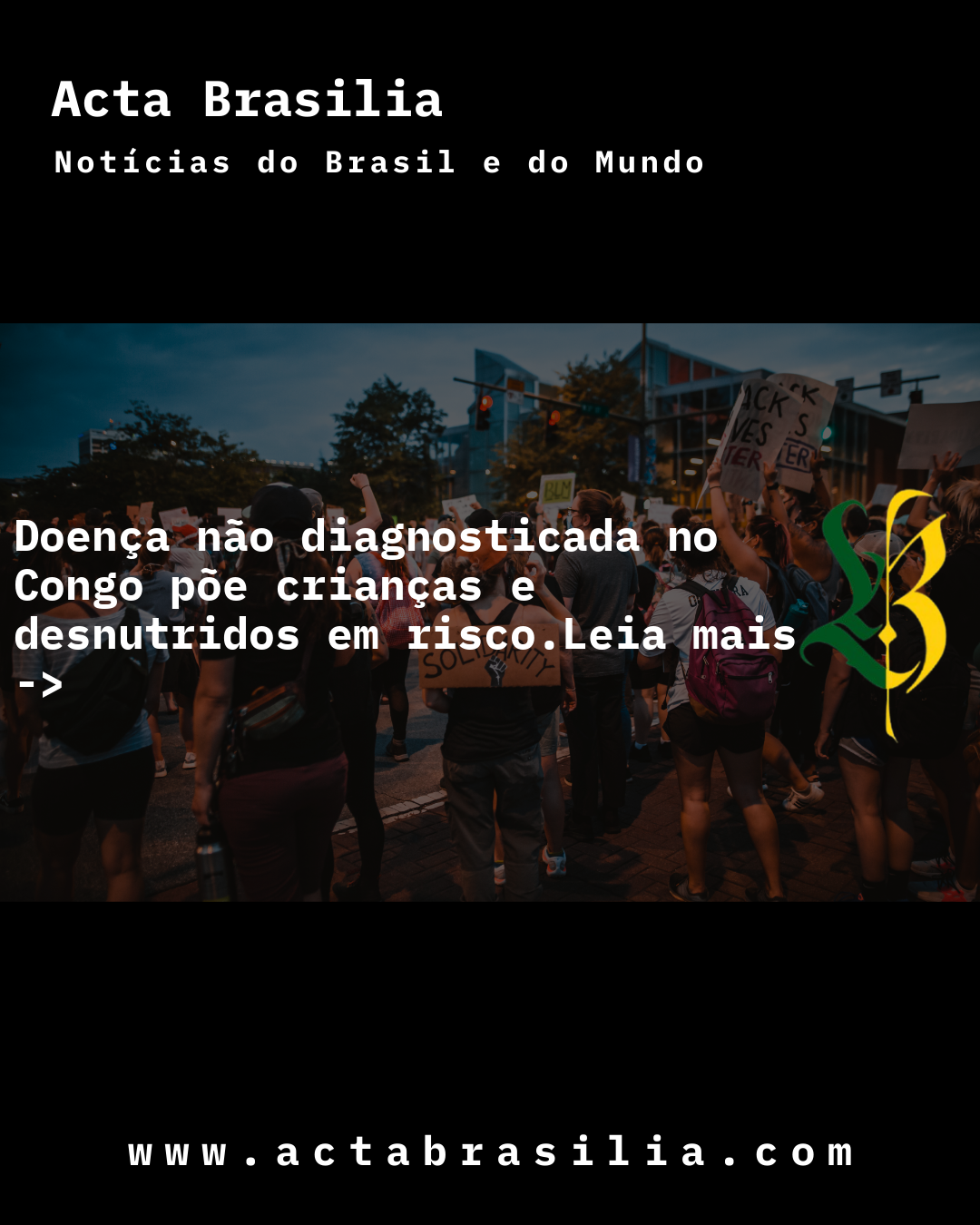 Doença não diagnosticada no Congo põe crianças e desnutridos em risco