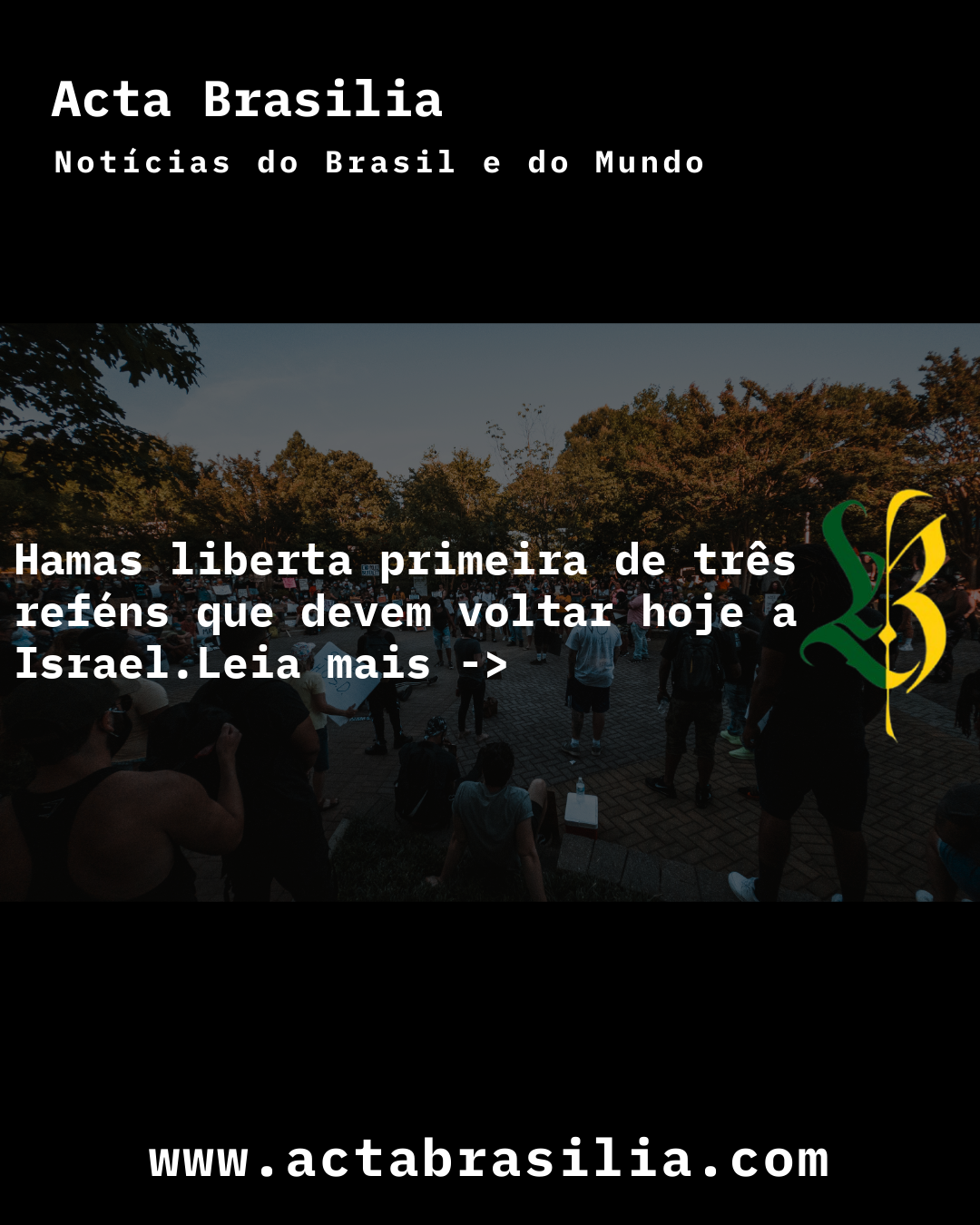 Hamas liberta primeira de três reféns que devem voltar hoje a Israel