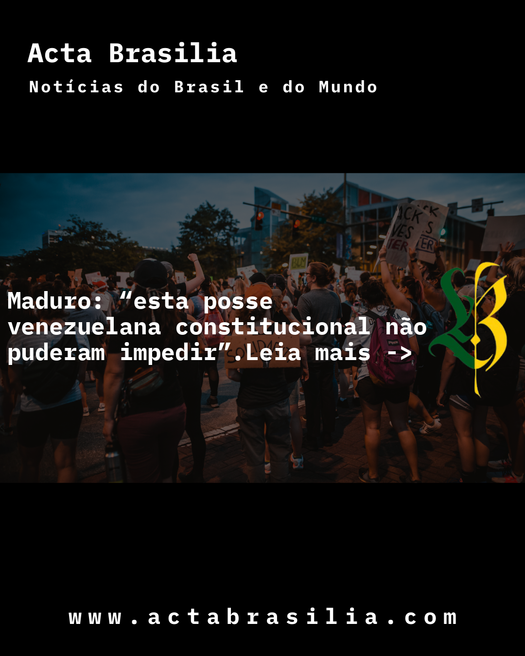 Maduro: “esta posse venezuelana constitucional não puderam impedir”