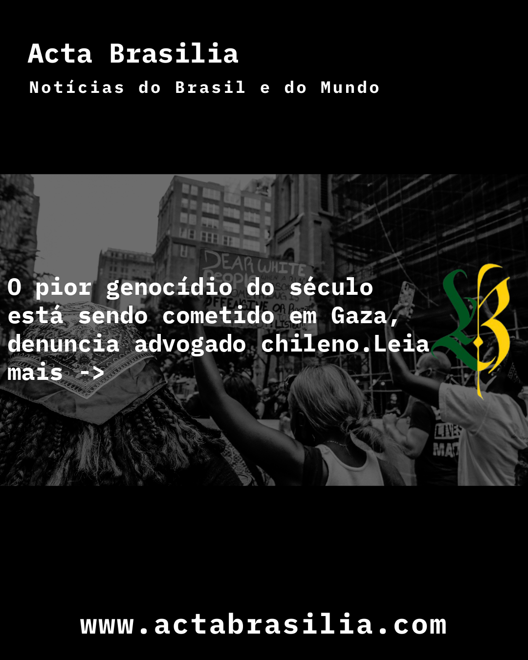 O pior genocídio do século está sendo cometido em Gaza, denuncia advogado chileno