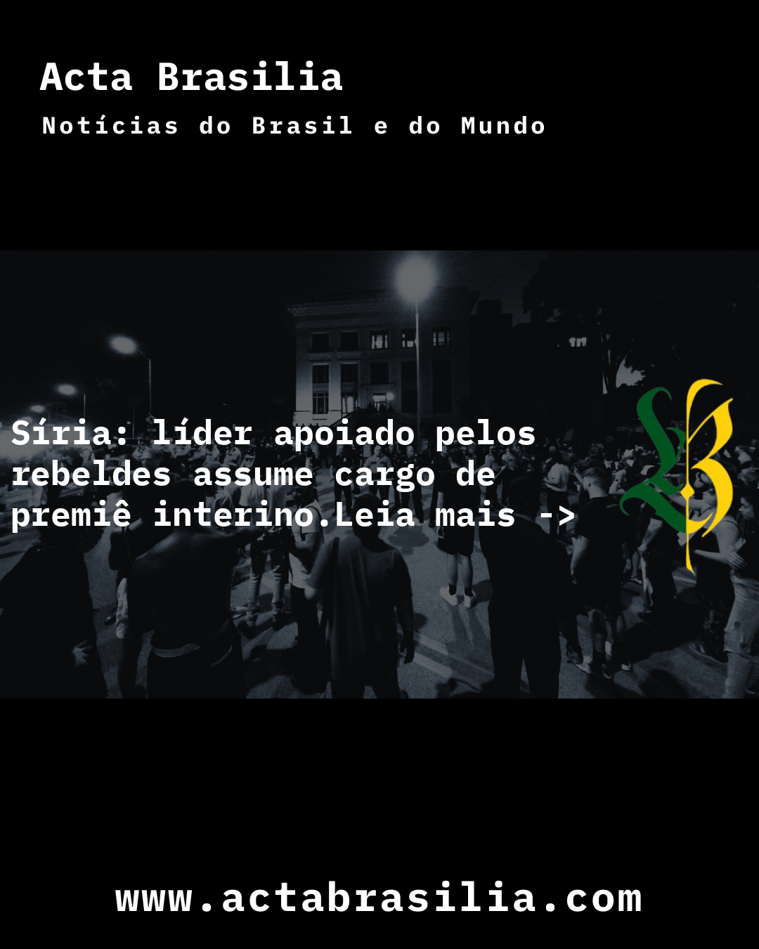 Síria: líder apoiado pelos rebeldes assume cargo de premiê interino