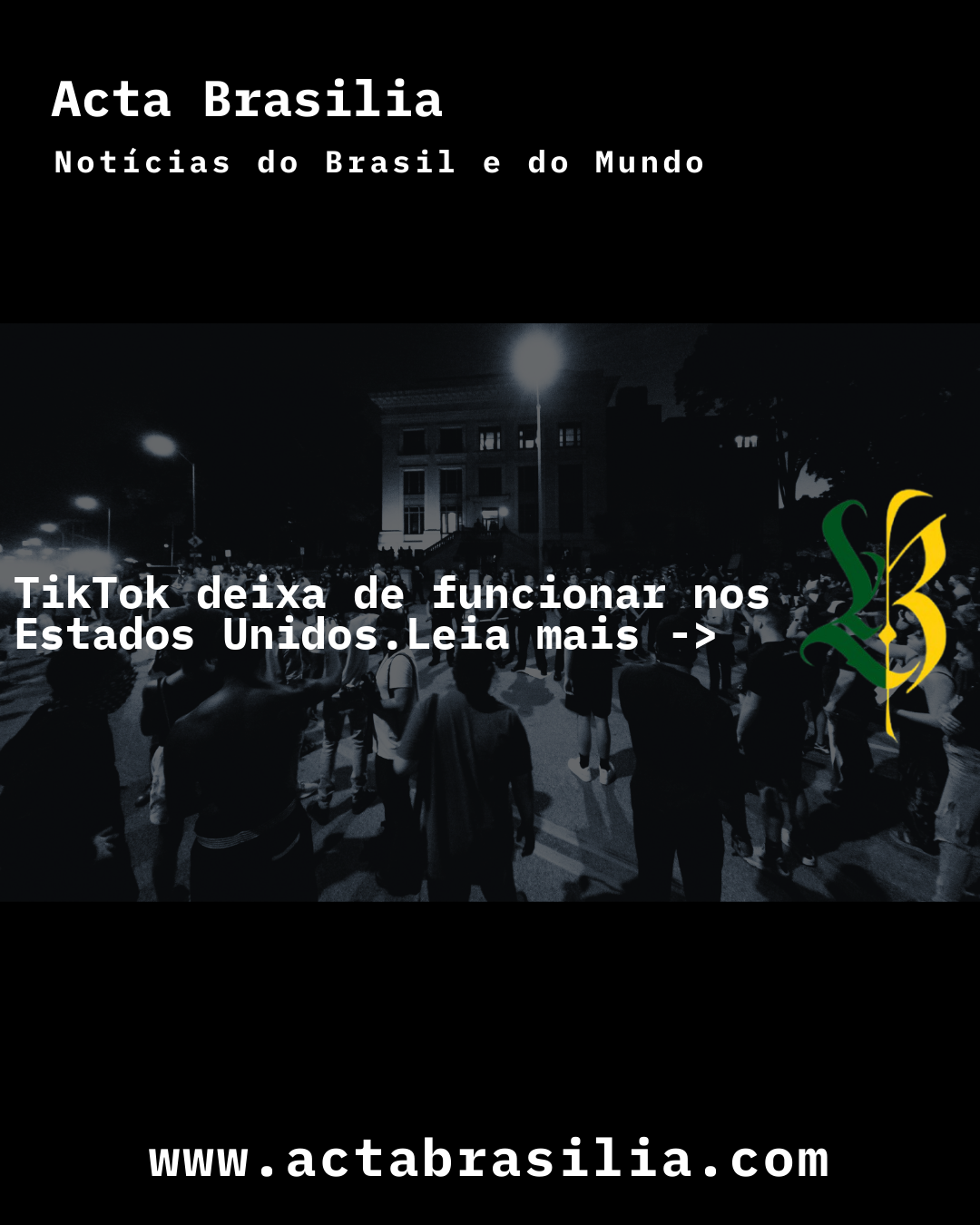 TikTok deixa de funcionar nos Estados Unidos