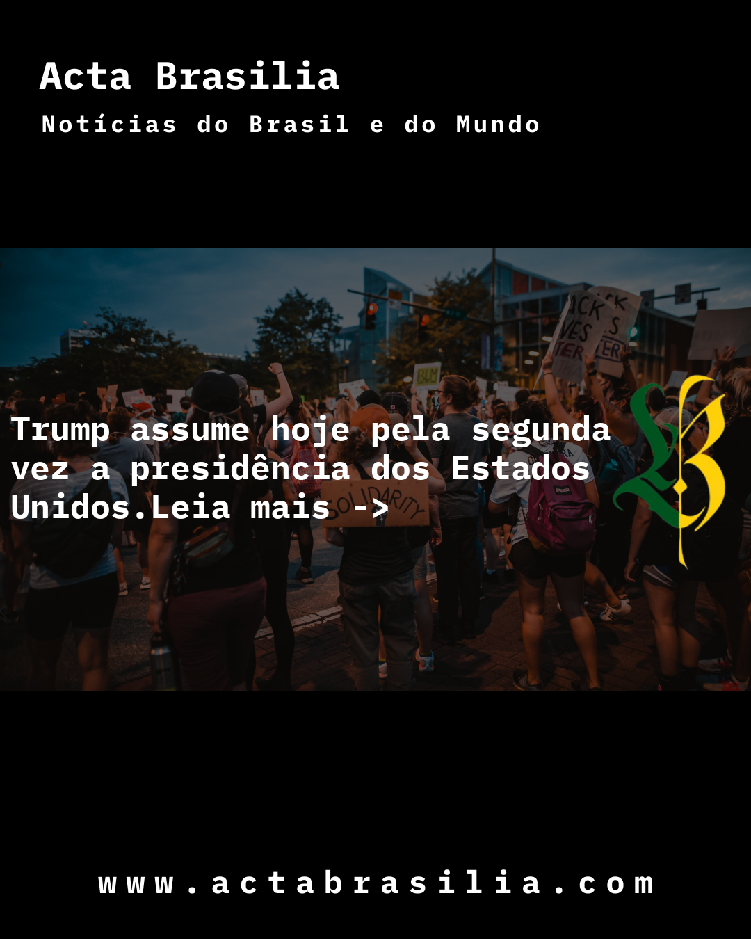 Trump assume hoje pela segunda vez a presidência dos Estados Unidos