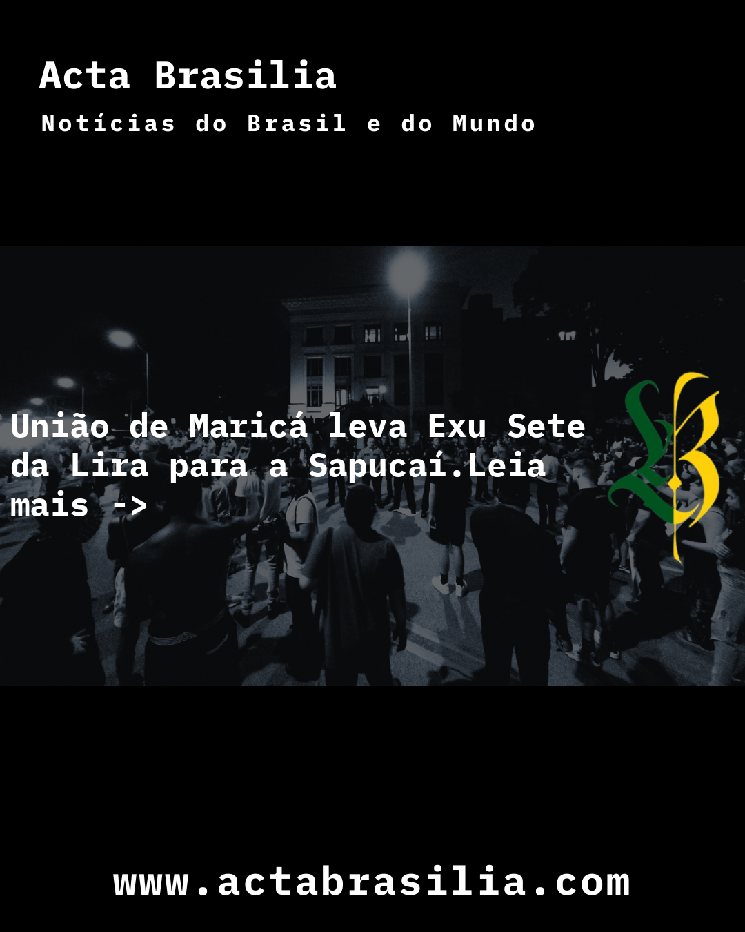 União de Maricá leva Exu Sete da Lira para a Sapucaí