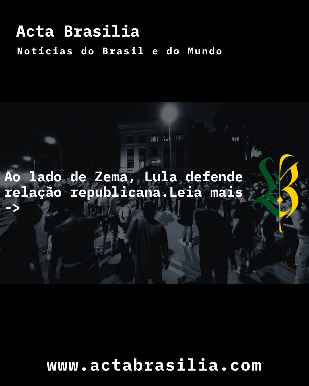 Ao lado de Zema, Lula defende relação republicana