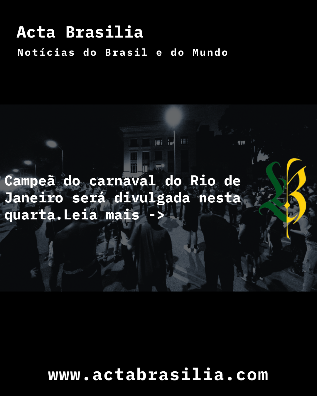 Campeã do carnaval do Rio de Janeiro será divulgada nesta quarta