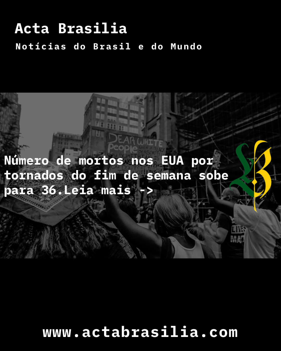 Número de mortos nos EUA por tornados do fim de semana sobe para 36